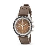Omega. A fine, rare and early stainless steel manual wind chronographe bracelet watch with a very...