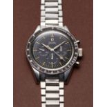 OMEGA. A RARE STAINLESS STEEL MANUAL WIND CHRONOGRAPH WRISTWATCH Speedmaster, Ref: 2998-2, c. 1960s