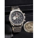 OMEGA. A LIMITED EDITION STAINLESS STEEL MANUAL WIND CHRONOGRAPH BRACELET WATCH Speedmaster 40th...