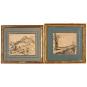 WILLIAM SAMUEL HORTON (1865-1936) Inerok, Norway and Quarry, France sight 8 x 9 3/4 in. (20.3 x ...