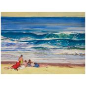 AIDEN LASSELL RIPLEY (1896-1969) Beach Scene 9 x 12 in. (22.8 x 30.4 cm.) (Painted circa 1930.)