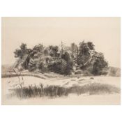 HUGHIE LEE-SMITH (1915-1999) Untitled (Landscape) 14 x 16 in. (35.5 x 40.6 cm.)