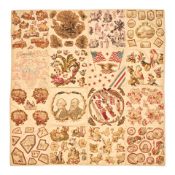 Extraordinary Appliqué Quilt Top Elinor Chace Larson (1908-89), North Scituate, Rhode Islan...
