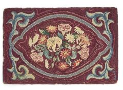 Three Floral Hooked Rugs Elinor Chace Larson (1908-89), North Scituate, Rhode Island, 1947-1953