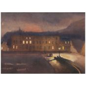JOHN WHORF (1903-1959) Nighttime Scene with Figures 8 1/4 x 11 5/8 in. (21 x 29.5 cm.)