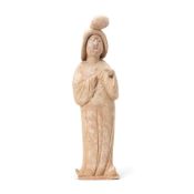 A POTTERY FIGURE OF A COURT LADY Tang Dynasty