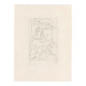 Pablo Picasso (1881-1973); Cinésias et Myrrhine (Cinesias and Myrrhine), pl. 3, from Lysist...