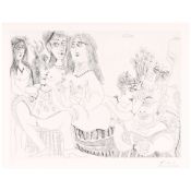 Pablo Picasso (1881-1973); La Fête de la Patronne, ces Dames médisent de Degas, ré...