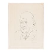 Pablo Picasso (1881-1973); Portrait de Vollard III, pl. 100, from La Suite Vollard (Portrait of ...