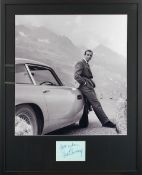 A Sean Connery signed framed display with signature,