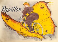 A Papillon Cycles advertising poster, after Arthus, French, circa 1900,