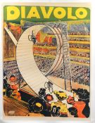 A 'Diavolo' Bicycle Loop-the-Loop circus act poster after Jacques Blouin, French, circa 1900,