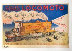 A Cycles Locomoto advertising poster after Gype, French, circa 1900,