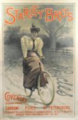 A Starley Bro's Coventry 'Psycho Cycles', advertising poster, British, circa 1898,