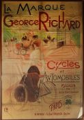 A Georges Richard Cycles & Automobiles advertising poster,