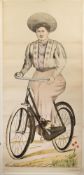 A schoolroom 'Rad Fahren' educational poster, German, circa 1900,