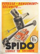 A Spido 'Vitesse-Rendement-Securite...' advertising poster, French, poster