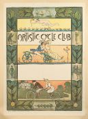An Artistic-Cycle Club advertising poster after Louis Morin (1855-1938), French, circa 1900,
