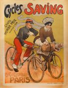 A Cycles 'Saving' poster after P. Chapellier, French, circa 1898,