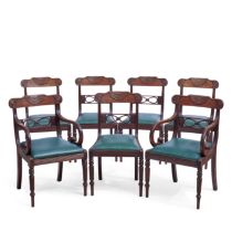 A set of seven Regency mahogany dining chairs Early 19th century (7)