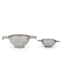 An Edwardian Britannia standard silver quaich by Hamilton and Inches, Edinburgh, 1908 (2)