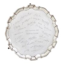A George VI silver salver By Mappin and Webb, Birmingham 1939
