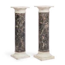 A pair of Portoro marble columns Italian, second quarter 19th century (2)