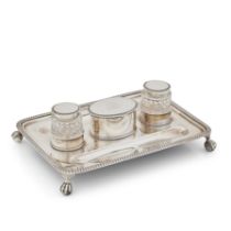 An Edwardian silver ink stand By Horace Woodward & Co Ltd, London, 1910