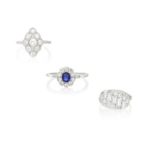 THREE DIAMOND-SET RINGS