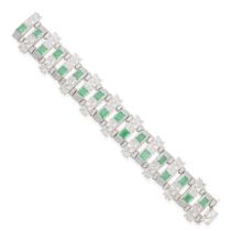 EMERALD AND DIAMOND BRACELET, 1972