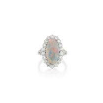 OPAL AND DIAMOND RING, 1984