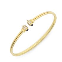 CARTIER: SAPPHIRE AND DIAMOND BANGLE