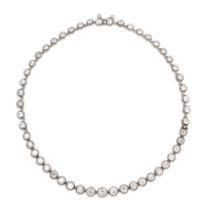 DIAMOND AND PASTE RIVIÈRE NECKLACE