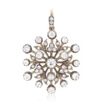 DIAMOND-SET PENDANT/BROOCH, CIRCA 1890