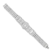 DIAMOND STRAP BRACELET, CIRCA 1940