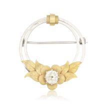DIAMOND-SET BROOCH, CIRCA 1900