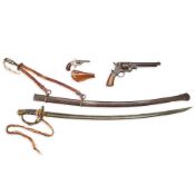 THREE CIVIL WAR WEAPONS.