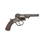 A MID-19TH CENTURY ENGLISH ADAMS PATENT-TYPE PERCUSSION REVOLVER.