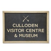 The 'CULLODEN VISITOR CENTRE & MUSEUM' sign Season 2, Episode 13, 'Dragonfly in Amber'