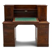 Late Classical Mahogany and Mahogany Veneer Bank Desk Boston, Massachusetts, c. 1840