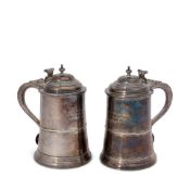 A Pair of Silver Tankards William Swan (1715-1774), Boston, Massachusetts, c. 1765