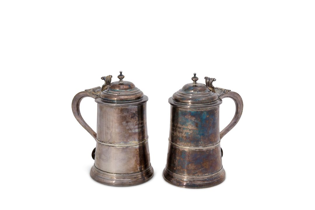 A Pair of Silver Tankards William Swan (1715-1774), Boston, Massachusetts, c. 1765