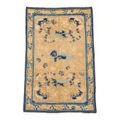 Ningxia Carpet with Guardian Lions China 5 ft. 2 in. x 8 ft. 3 in.
