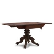 Classical Carved Mahogany Drop-leaf Table New York, New York, c. 1820