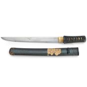 A Tanto Blade with Lacquer Koshira-e (Mounting) Japan, Edo period (1615-1868), 19th century,