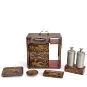 A Gold Lacquer Picnic Set Japan, Edo period (1615-1868) or Meiji era (1868-1912), 19th century,