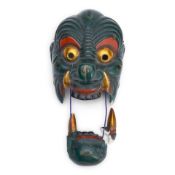 A Polychrome and Gilt Papier Mache Gigaku Mask Japan, late Edo period (1615-1868) or Meiji era (...