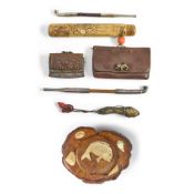 Five Smoking Accessories Japan, late Edo period (1615-1868) or Meiji era (1868-1912), 19th century,