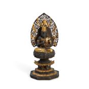 A Gilt Bronze Figure of Dainichi Nyorai Japan, Edo period (1615-1868) or Meiji era (1868-1912), ...