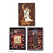 Style Of Ogawa Haritsu, An Inlaid-Wood and Lacquer Suzuribako (Writing Box) Japan, Edo period (1...